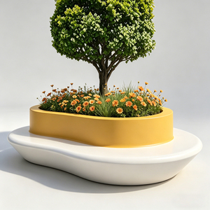 ม้านั่งไฟเบอร์กลาสกันน้ำสำหรับตกแต่งสำนักงานและโถงอาคาร - Product Image 1