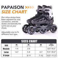 Patins à Roues Alignées de Vitesse Professionnels de Haute Qualité 100mm PU à Roues de Taille Ajustable