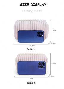 Bolsa de Cosméticos de Viaje de Alta Calidad, Bolsa de Maquillaje de Felpa con Cierre para Mujer, Bolsa de Almacenamiento, Bolsas de Cosméticos de Pana - Product Image 4