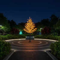 Direkter Fabrikverkauf Outdoor-Garten-Landschaftsdekoration Luxuriöse Kunststoffblume 4m IP65 Leuchtende Künstliche LED-Weihnachtskirsche