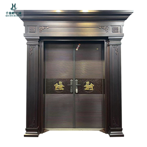 高級クラフトヴィラのためのステンレス鋼ダブルドア入り口ハイエンドレジデンスのためのカスタマイズされた外装ドア - Product Image 5