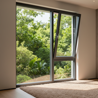 Ventana Abatible con Rotura de Puente Térmico Certificada por CE y NFRC, Estándar de Casa Pasiva, Aluminio Insonorizado, Alta Seguridad, Certificación Energética Europea