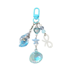 Ciondolo Portachiavi a Forma di Conchiglia della Serie Oceanica, con Perla Simulata, da Appendere al Portafoglio o Zaino, Regali Kerring - Product Image 6