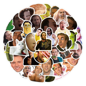 50 pz USA attore divertente meme decalcomanie umoristico <span class=keywords><strong>nicolas</strong></span> gabbia adesivo - Product Image 2