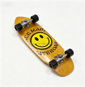 Planche de skateboard Cruiser en bois d'érable de 30 pouces, design visage souriant de dessin animé, style rétro, utilisation en extérieur, adulte - Product Image 4
