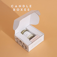 Artículos de Moda, Caja Corrugada de Cartón Grueso con Estampado de Flores, Laminación Mate, Forro de Esponja, Plegable, Embalaje Personalizado para Velas
