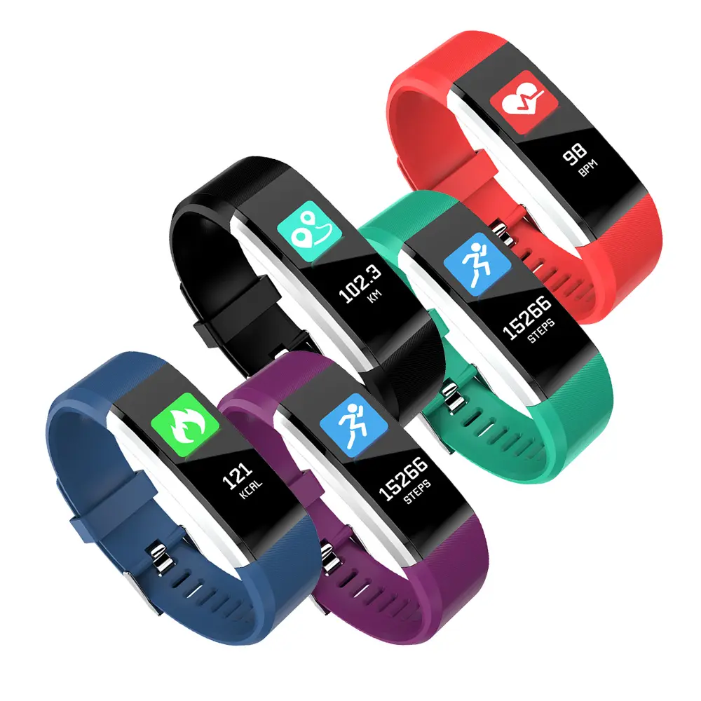 Cadeau de noël 115 Plus bande intelligente santé moniteur de fréquence cardiaque bracelet intelligent étanche Fitness activité suivi bracelet