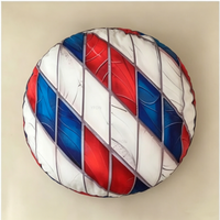 Coussin de sol géant rond 45 cm, coussin décoratif en peluche, housse de coussin circulaire pour siège de chaise