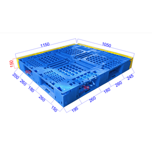 Pallet in Plastica Ecologico Personalizzabile Impilabile 1150mmX1050mmX150mm con 6 Traverse e Piano Aperto per Prodotti Cartacei - Product Image 1
