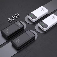 Banque d'alimentation pour ordinateur portable 20000mAh PD 65W Li-Polymère, prix avantageux, grande usine chinoise, charge rapide multi-appareils, affichage numérique USB-C