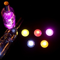 Interrupteur UV personnalisé Mini Promo Étanche Personnalisé Batterie Flash Night Glow Cup LED Bouteille Coaster autocollant