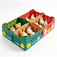 Boîtes en carton ondulé vierges avec trous d'aération, boîte d'emballage pour animaux de ferme, pour poulets, lapins, petits animaux, expédition en gros