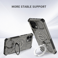 Étui de téléphone résistant aux chocs de luxe avec support d'anneau en métal activé par charge sans fil magnétique pour OPPO K12S K13 Reno 13 14 Pro
