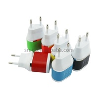 Europe Wall Charger, 2Pack 2.1A 5V LED Dual USB European Travel Charger Power Adapter Charging