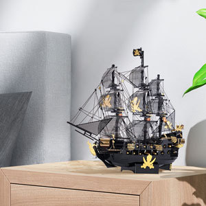 <span class=keywords><strong>Piececool</strong></span> Kit de bricolage de collection de bateaux pirates en métal, jouet <span class=keywords><strong>puzzle</strong></span> en acier inoxydable, modèle <span class=keywords><strong>3D</strong></span> pour passer du temps en famille - Product Image 6