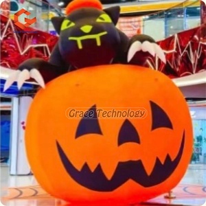 Globe de neige gonflable démoniaque en forme de citrouille, ignifuge et étanche, pour la décoration de fêtes d'Halloween – Offre Spéciale - Product Image 6