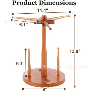 Organizador de joyas de madera con soporte de exhibición de escritorio para anillos, collares y pulseras, para accesorios. - Product Image 4