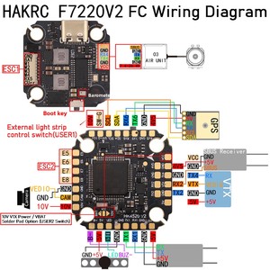 <span class=keywords><strong>Hakrc</strong></span> V2มินิ F7, 40A 4-in-1 <span class=keywords><strong>F722</strong></span>ควบคุมการบิน fctower 2-6S สำหรับ RC FPV อะไหล่โดรนแข่งขัน DIY และ accs - Product Image 4