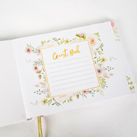 Livre d'or personnalisé en gros pour mariage et fête, avec dorure à chaud, carnet de planification et journal de mariage pour signatures