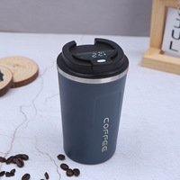 Mug de voyage intelligent en acier inoxydable à double paroi isolé de 380 ml et 510 ml avec affichage de la température pour le bureau et l'extérieur