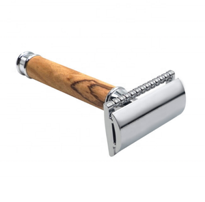 Mango de madera para hombre, afeitadora doble de seguridad, JDK, logo personalizado, doble filo - Product Image 2