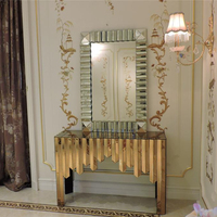Meuble miroir de haute qualité, nouveau design, vente chaude, table console miroir, vente directe d'usine, nouveau design, décoration de salon
