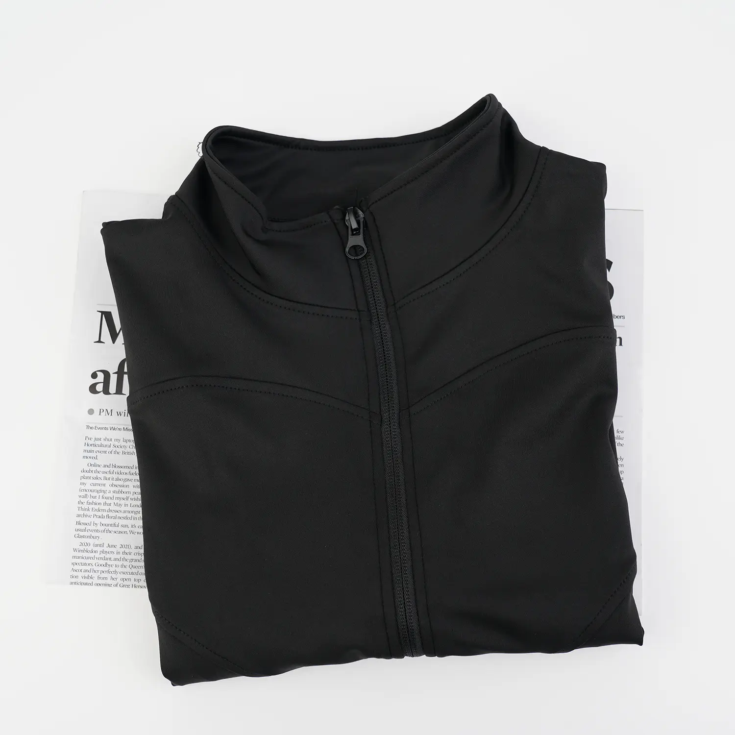 XW-NN20231023 Autumn New Best-Selling Collar Zip Long-Sleeved Nylon Waist Thin Sports Fitness Yoga Jacket