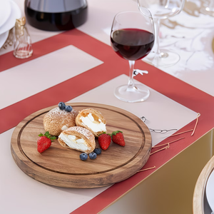 Support à gâteau en bois avec couvercle en dôme pour cadeaux de pâtisserie, anniversaires, cuisine, fêtes, mariages - Product Image 4