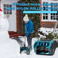 Souffleuse à neige électrique sans balais à batterie lithium-ion, poignée pliable, outil compact de déneigement pour les écoles, les routes et l'usage domestique