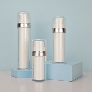 Botella de Plástico Reutilizable sin Aire de 15ml 30ml 50ml, Dispensador de Emulsión al Vacío, Envase Transparente con Bomba sin Aire - Product Image 1