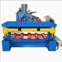 Máquina laminadora de placa metálica Máquina prensadora de tejas para paneles de techo LBR Máquina de fabricación de cartón corrugado 686