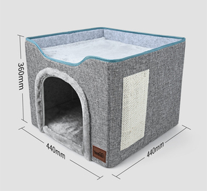 גבוהה באיכות נכונה מחיר גיבוב מתקפל יוקרה רך חתול מחמד קוביית בית מקורה חתול בית - Product Image 6
