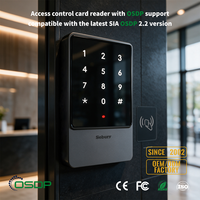 Clavier tactile autonome pour contrôle d'accès, 125 kHz EM HID, 13,56 MHz Mifare NFC DESFire OSDP Wiegand RS485, métal, IP65, étanche