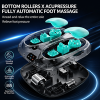 Masseur de pieds électrique Zhipin avec télécommande sans fil, fonction de minuterie, vibration Shiatsu, soulagement de la fasciite plantaire - Nouveau design