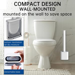 Almohadillas de Limpieza de Silicona y Estropajos con Mango de Acero Inoxidable, Diseño Flexible, Fáciles de Limpiar, Herramientas para Cocina y Baño - Product Image 2