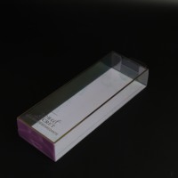 Boîte d'emballage en plastique recyclé écologique transparente pour brosse à cheveux et peigne, outils cosmétiques et de maquillage avec logo personnalisé en relief