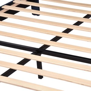 Kainice phong cách hiện đại nền tảng khung giường với wingback màu xám chần đôi đầy đủ nữ hoàng phòng ngủ thiết lập loại kích thước giường - Product Image 4