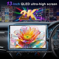 Lecteur multimédia automobile universel 8 cœurs 8+128 Go QLED 1920x1200, Android Auto, navigation GPS, commande vocale, radio FM, montage sur tableau de bord
