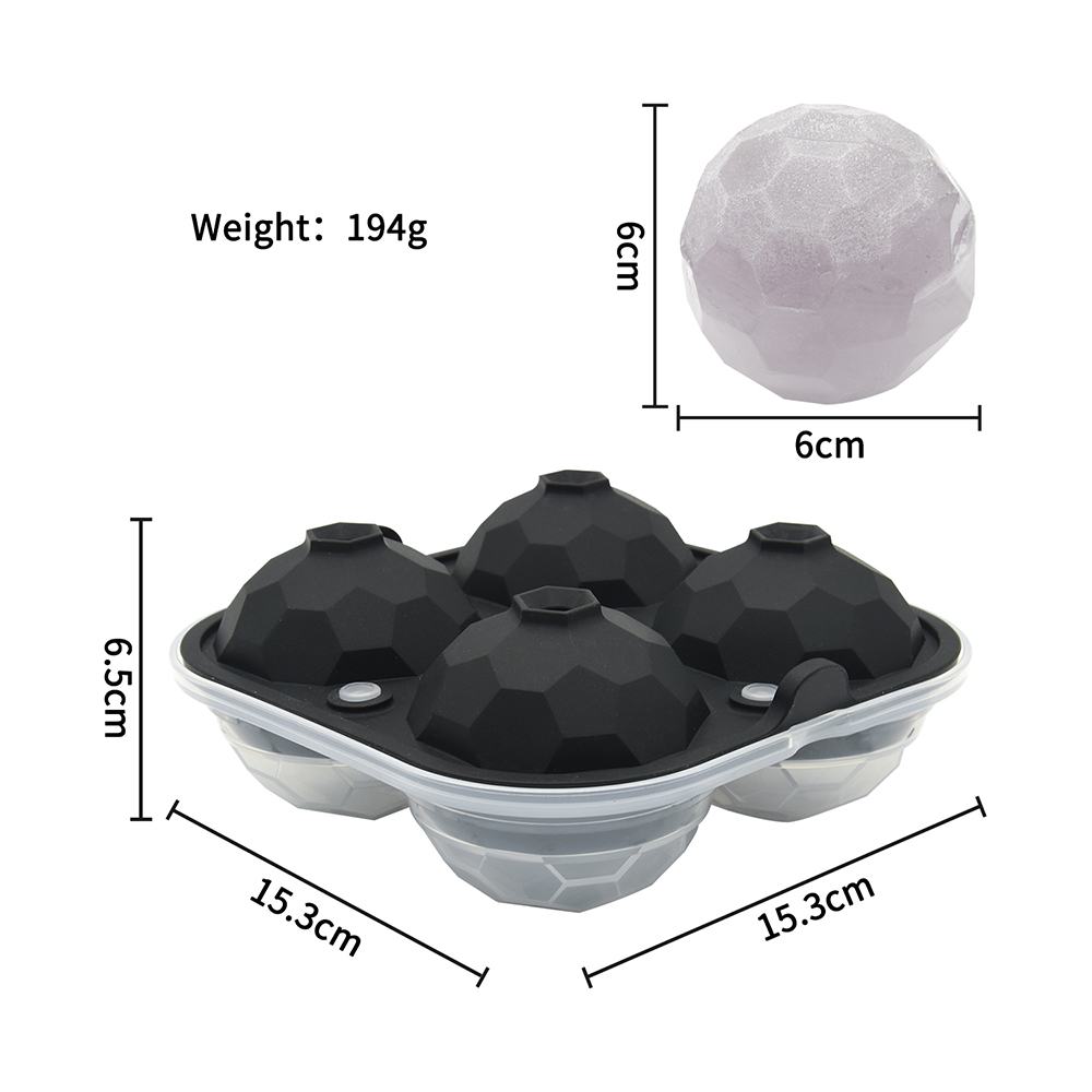 Nouveau fabricant de boules de glace de 2,5 pouces, 4 boules