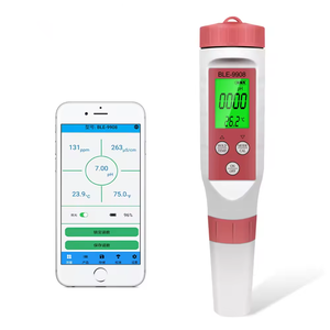 Testeur de compteur d'eau 4 en 1 à dents bleues, instrument d'enquête sur l'eau, stylo de test de température <span class=keywords><strong>PH</strong></span> TDS EC avec rétro-éclairage - Product Image 1