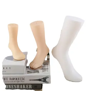 White Plastic Foot Mannequin Kid Adults Male Forms Display Ankle Man Women Female Socks Mannequin For Child Socks Display