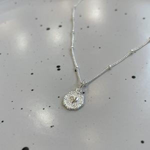 Collier en argent pur S925, petit collier de marque, cœur de pêche, chaîne de clavicule, luxe simple, dentelle tissée, doux, platine, matériau principal - Product Image 5