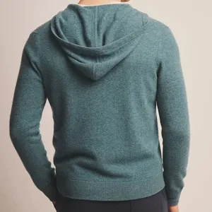 Felpa con Cappuccio in Cashmere Premium con Zip Intera per Uomo, Vendita Calda - Product Image 4