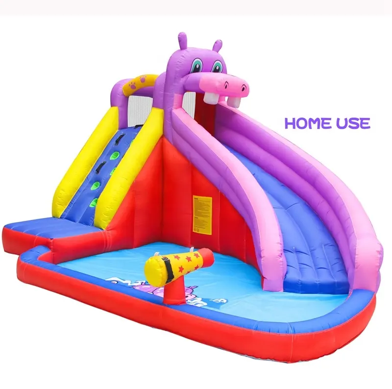 Home Use Cheap Kids Hippo Outdoor Inflatable Water SlideためSale China