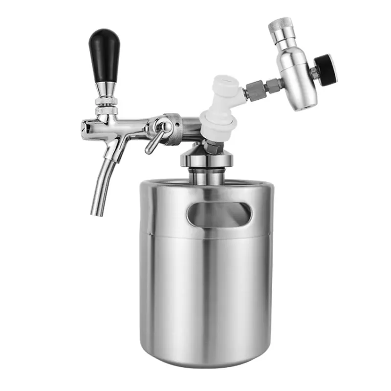 Prodotti caldi argento acciaio inox 2L birra fusto Mini birra birra barilotto