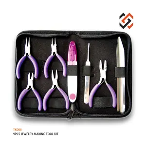 PopTings Jewelry Making Tools Kit Mini Plier Set TK008 DIY Tools 8pcs Mini Jewelry Tools Kit