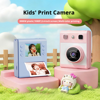 Cámara Infantil con Pantalla IPS de 2.4 Pulgadas, Impresión Térmica, Reproductor MP3, Grabadora de Video HD Multifunción, Regalo para Niños