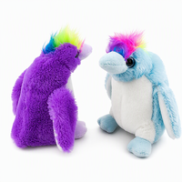 Peluche pingouin arc-en-ciel, jouet en peluche moelleux, peluche douce, crinière colorée, cadeau pour enfants