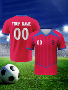 Maillots de football à manches courtes en polyester de haute qualité, col en V, respirants, nouvelle conception 2026, vente en gros, nom personnalisé, football - Product Image 3