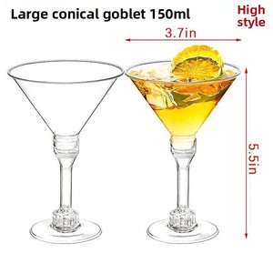 Gobelets en plastique PS grande capacité, moulés par injection, couleur unie, <span class=keywords><strong>à</strong></span> pied haut, pour desserts, thés au lait, mousses et glaces - Product Image 2